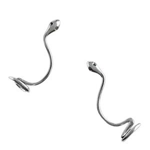 Silver Snake Earrings